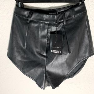 ORIGINAL TAG - Faux Leather High Waisted Shorts